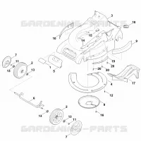 D   Carter, Axe pour Stihl RM 545.1 VM