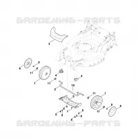 D   Axe avant, cache pour Stihl RM 650.0 T