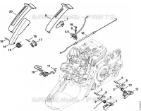 Commande des gaz pour Stihl MS 441