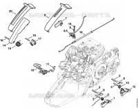 Commande des gaz pour Stihl MS 441 C-M