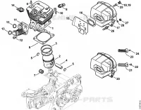 Cylindre, Silencieux pour Stihl MS 441 C-M