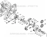 Pompe à huile, Embrayage pour Stihl MS 441 C-M W