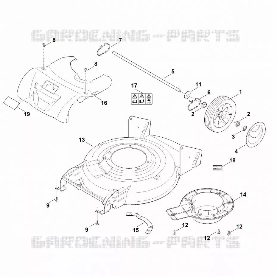 C - Carter, axe d´arrière Stihl Tondeuses Tondeuses Tondeuses à batteries RMA 2.0 RT  RMA 2.0 RT