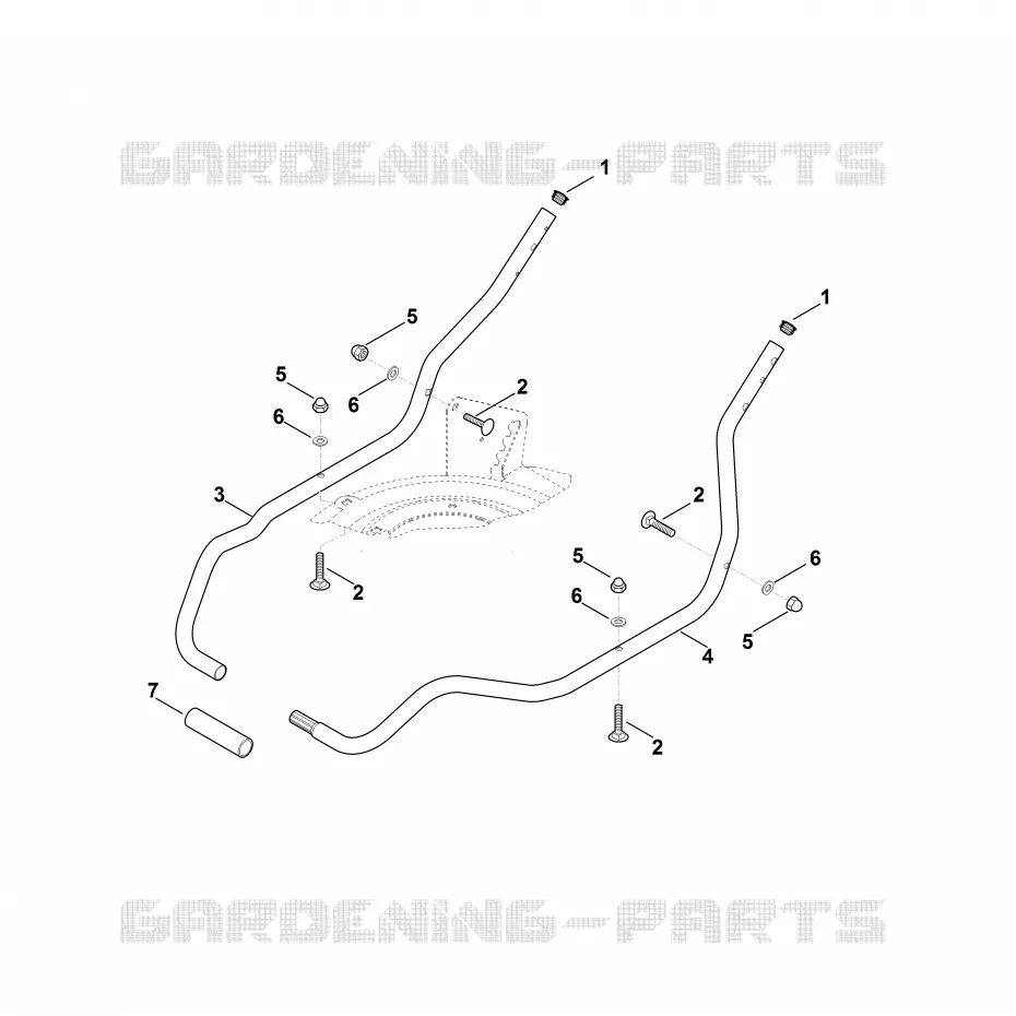 B - Guidon inférieur Stihl Tondeuses Tondeuses Tondeuses à batteries RMA 2.1 RT  RMA 2.1 RT