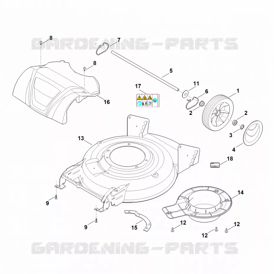 C - Carter, axe d´arrière Stihl Tondeuses Tondeuses Tondeuses à batteries RMA 2.2 RV  RMA 2.2 RV