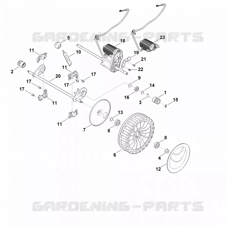 D - Axe, transmission Stihl Tondeuses Tondeuses Tondeuses à batteries RMA 2.2 RV  RMA 2.2 RV
