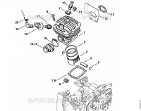 Cylindre pour Stihl MS 460