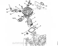 Cylindre pour Stihl MS 460-R