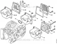 Silencieux pour Stihl MS 460-R