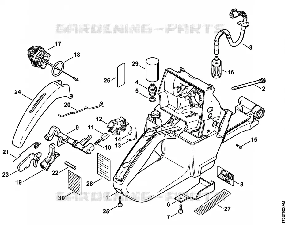 Carter de réservoir Stihl Tronçonneuses Tronçonneuses Tronçonneuses thermiques MS MS 460-R  MS 460-R