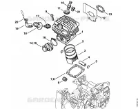 Cylindre pour Stihl MS 460-W