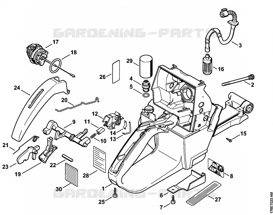 Carter de réservoir Stihl Tronçonneuses Tronçonneuses Tronçonneuses thermiques MS MS 460-W  MS 460-W
