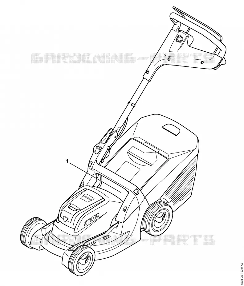 Numéro de machine Stihl Tondeuses Tondeuses Tondeuses à batteries RMA 410 C  RMA 410 C