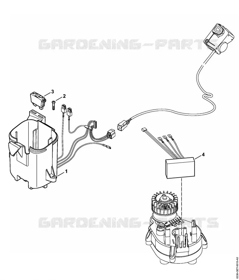 Support de batterie, module électronique Stihl Tondeuses Tondeuses Tondeuses à batteries RMA 410 C  RMA 410 C