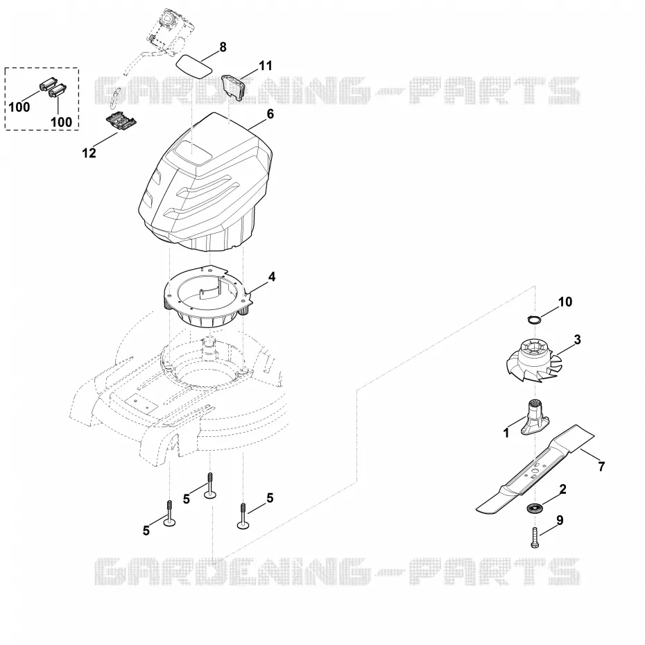 D - Moteur, lame Stihl Tondeuses Tondeuses Tondeuses à batteries RMA 443.0 C  RMA 443.0 C
