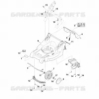 B   Carter, Axe pour Stihl RMA 443.0 TC