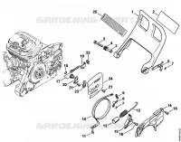 Protège main, Frein de chaîne, Tendeur de chaîne pour Stihl MS 461