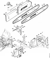 Couvercle de pignon, Guide chaîne pour Stihl MS 461-R
