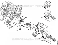 Pompe à huile, Embrayage pour Stihl MS 461-R