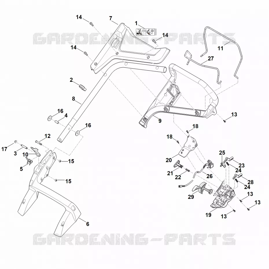 A - Guidon Stihl Tondeuses Tondeuses Tondeuses à batteries RMA 443.2 VC  RMA 443.2 VC