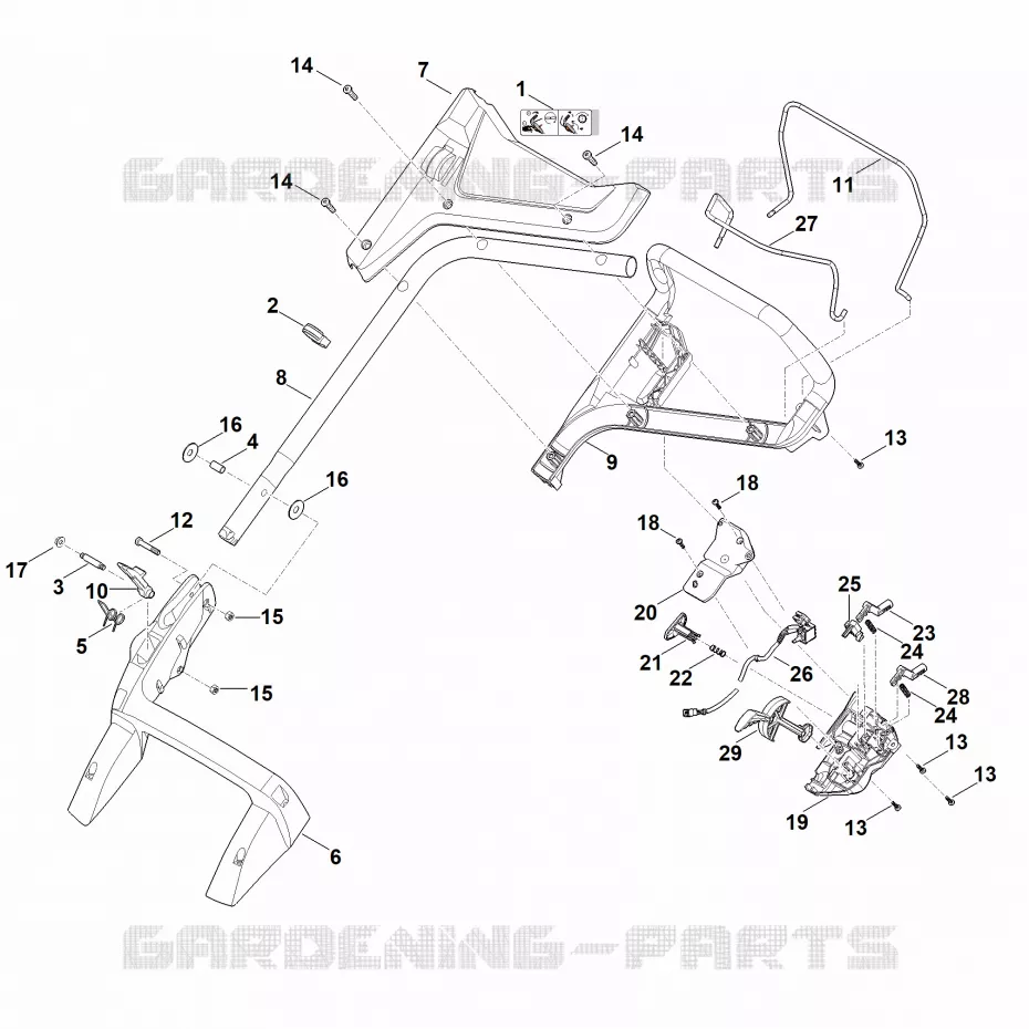 A - Guidon Stihl Tondeuses Tondeuses Tondeuses à batteries RMA 448.2 VC  RMA 448.2 VC