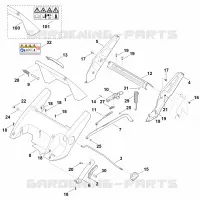C   Chassis, Réglage de hauteur pour Stihl RME 545.0 C