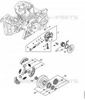 Pompe à huile, Embrayage pour Stihl MS 462 C-M VW