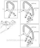 Poignée tubulaire pour Stihl MS 462 C-M R Rettungssäge