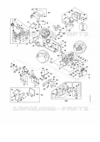 Bloc moteur  Tronçonneuses stihl Tronçonneuses thermiques MS MS 500i 1