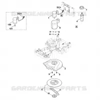 D   Plateau de coupe, réglage en hauteur pour Stihl RMI 422.0