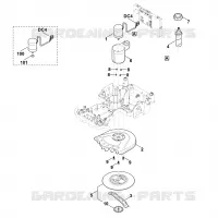 D   Plateau de coupe, réglage en hauteur pour Stihl RMI 422.0 PC