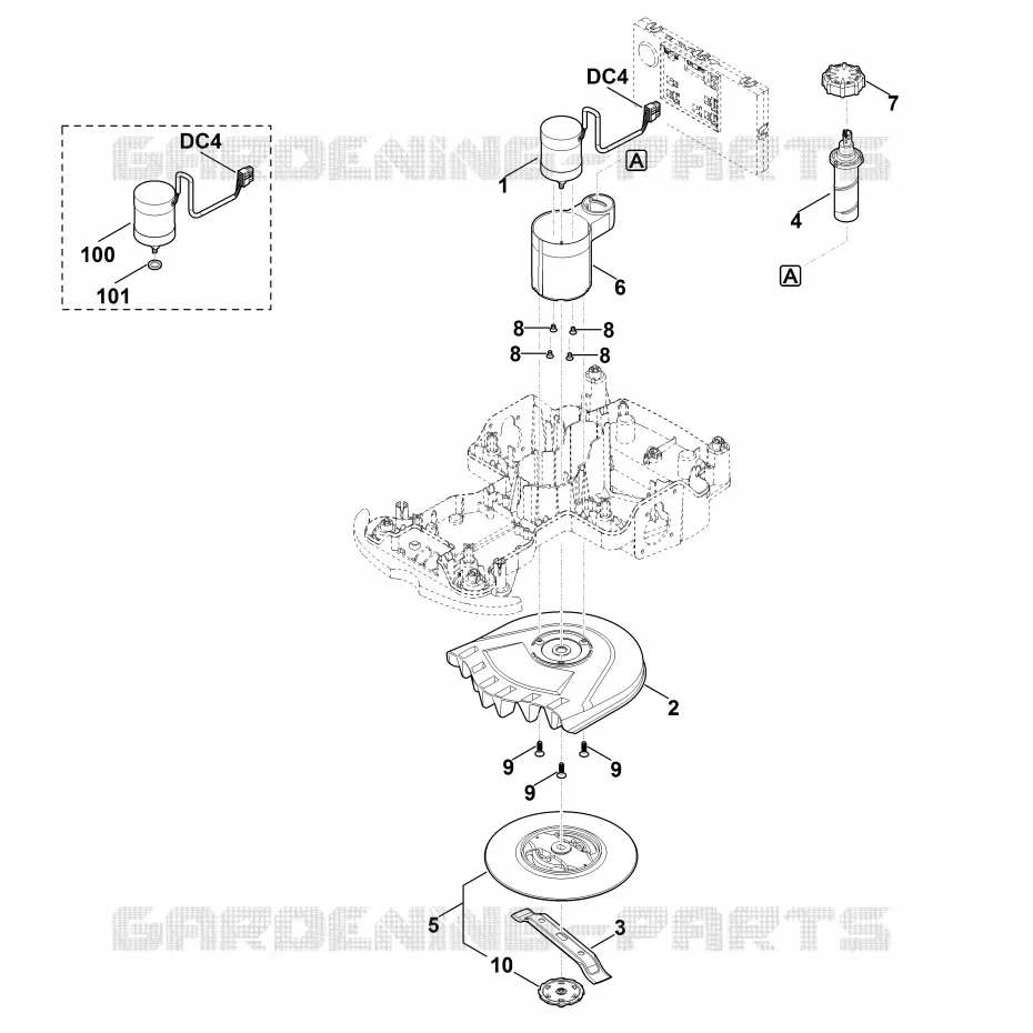 D - Plateau de coupe, réglage en hauteur Stihl Robots de tontes Robots de tontes RMI RMI 422.0 PC  RMI 422.0 PC