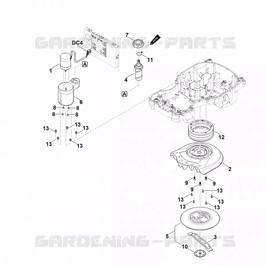 D - Plateau de coupe, réglage en hauteur Stihl Robots de tontes Robots de tontes RMI RMI 422.1 PC  RMI 422.1 PC