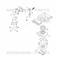 D   Plateau de coupe, réglage en hauteur pour Stihl RMI 422.2 P
