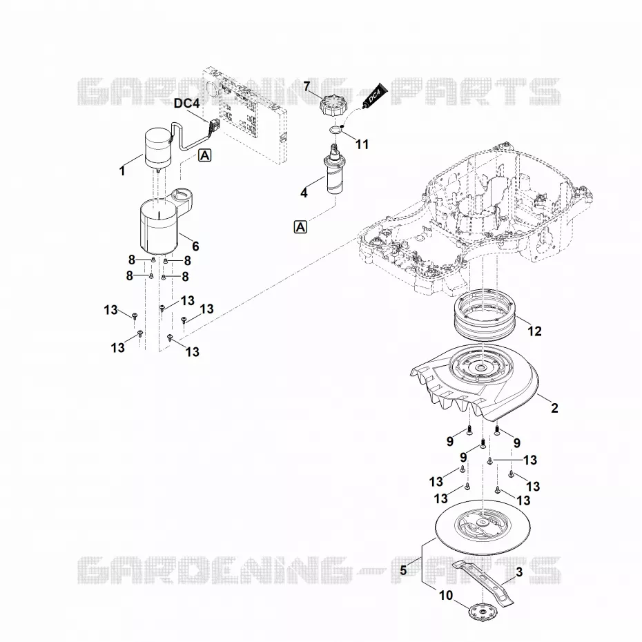 D - Plateau de coupe, réglage en hauteur Stihl Robots de tontes Robots de tontes RMI RMI 422.2 PC  RMI 422.2 PC