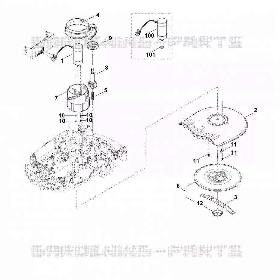 D - Plateau de coupe, réglage en hauteur Stihl Robots de tontes Robots de tontes RMI RMI 632.0  RMI 632.0