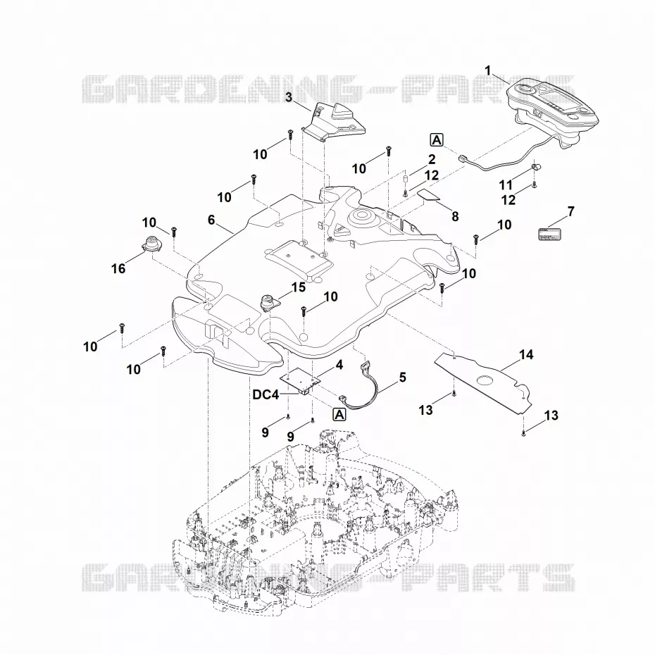 B - Carter supérieur Stihl Robots de tontes Robots de tontes RMI RMI 632.0 C  RMI 632.0 C