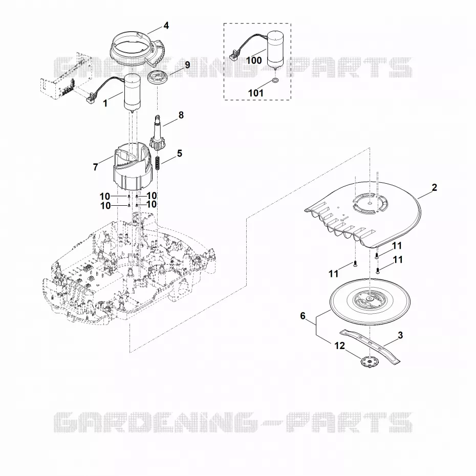 D - Plateau de coupe, réglage en hauteur Stihl Robots de tontes Robots de tontes RMI RMI 632.0 C  RMI 632.0 C