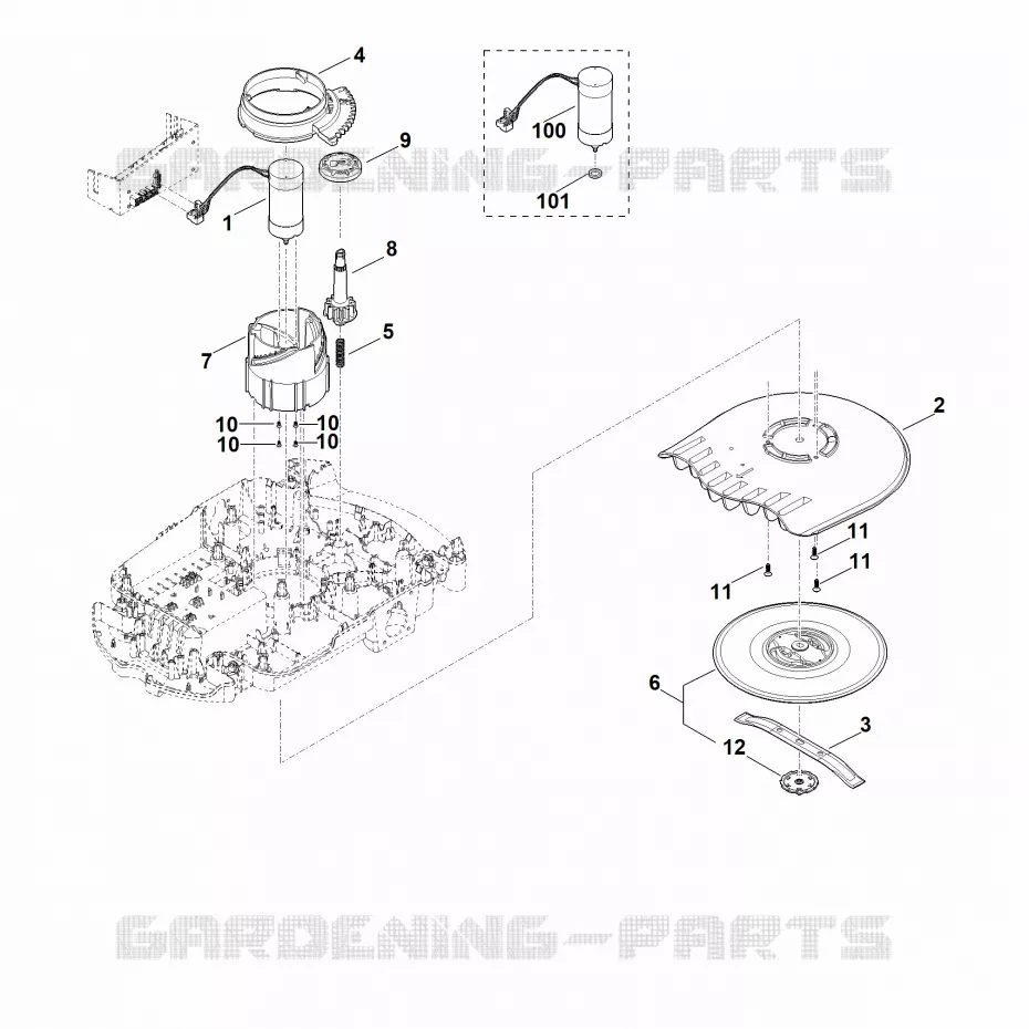 D - Plateau de coupe, réglage en hauteur Stihl Robots de tontes Robots de tontes RMI RMI 632.0 P  RMI 632.0 P