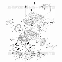 C   Parte inferérieure du carter, châssis pour Stihl RMI 632.1