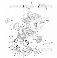 C   Parte inferérieure du carter, châssis pour Stihl RMI 632.1 C