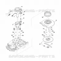 D   Plateau de coupe, réglage en hauteur pour Stihl RMI 632.1 C