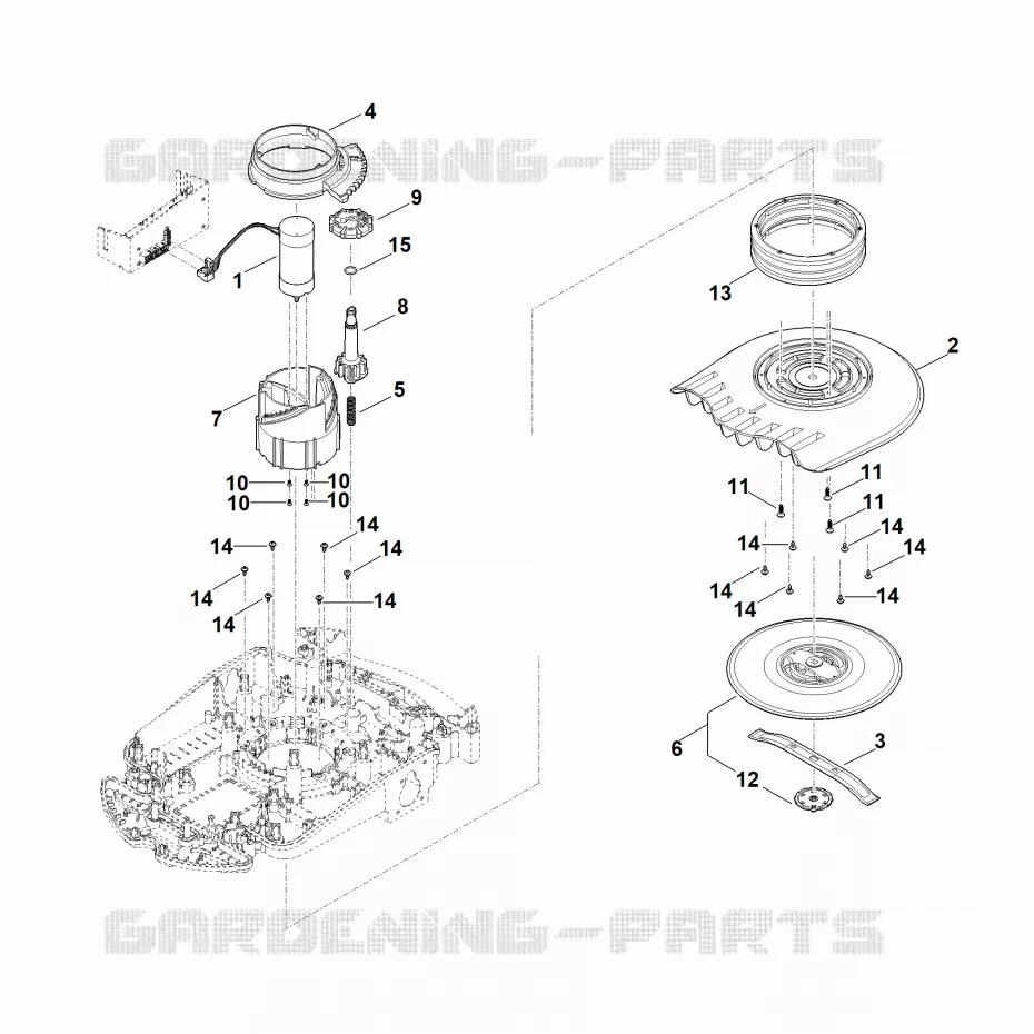 D - Plateau de coupe, réglage en hauteur Stihl Robots de tontes Robots de tontes RMI RMI 632.1 C  RMI 632.1 C