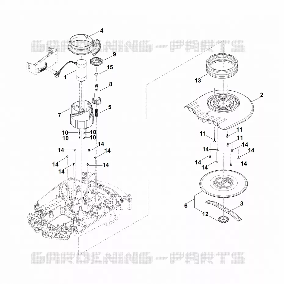 D - Plateau de coupe, réglage en hauteur Stihl Robots de tontes Robots de tontes RMI RMI 632.1 P  RMI 632.1 P