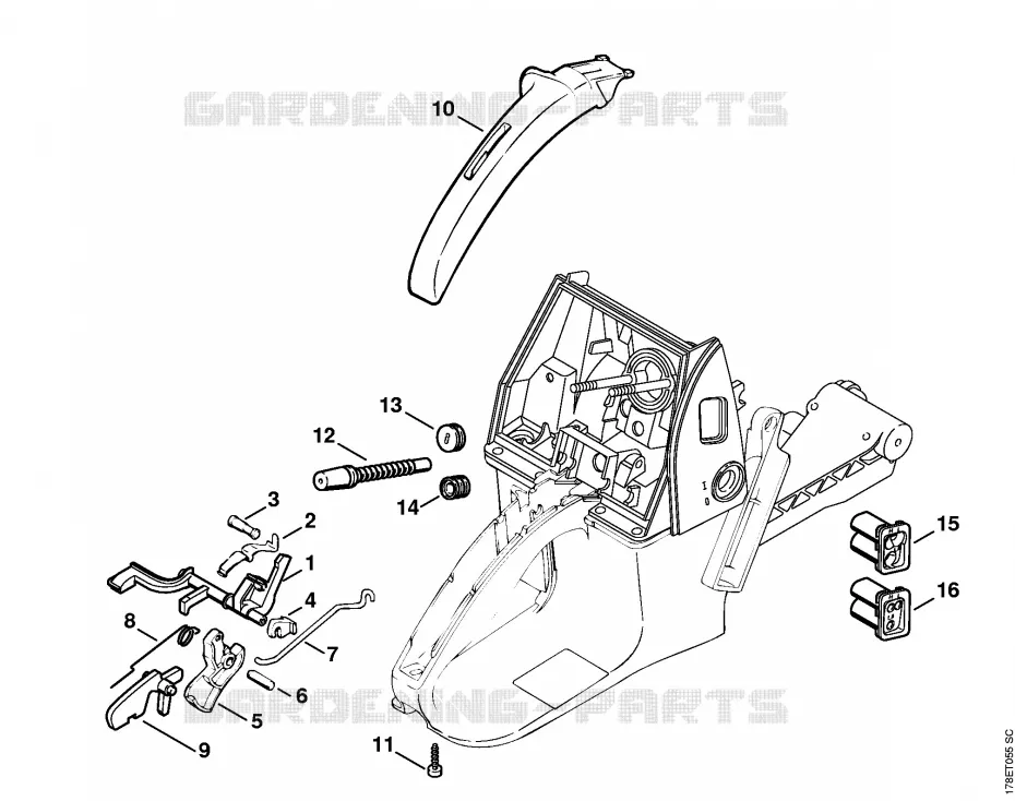 Commande des gaz Stihl Tronçonneuses Tronçonneuses Tronçonneuses thermiques MS MS 660  MS 660