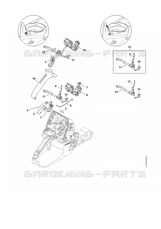 Commande des gaz Stihl Tronçonneuses Tronçonneuses Tronçonneuses thermiques MS MS 661 C-M  MS 661 C-M
