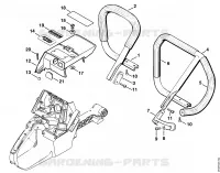 Poignée tubulaire, Capot pour Stihl MS 880