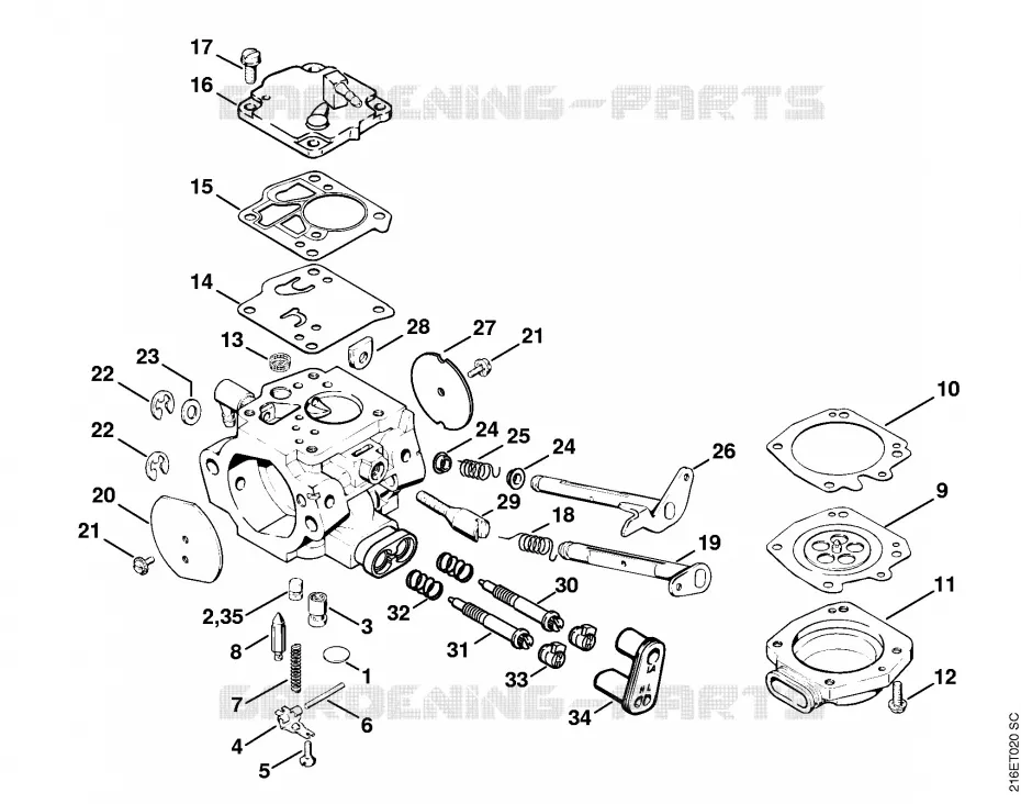 Carburateur HT-12 (09.2009) Stihl Tronçonneuses Tronçonneuses Tronçonneuses thermiques MS MS 880-R  MS 880-R