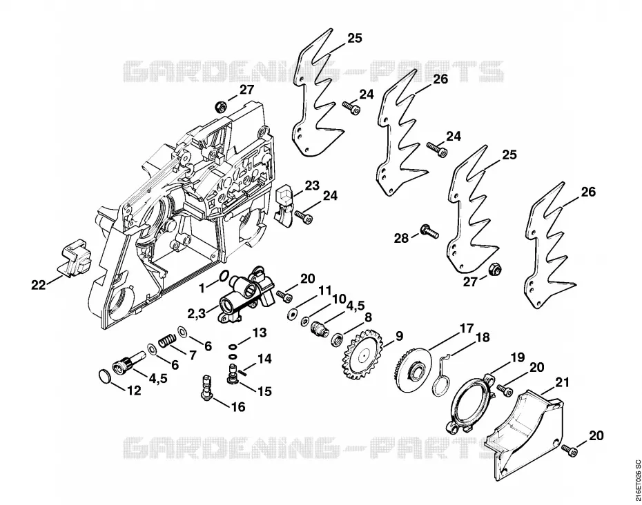 Pompe à huile Stihl Tronçonneuses Tronçonneuses Tronçonneuses thermiques MS MS 880-R  MS 880-R
