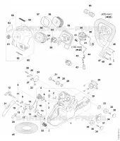 Carter de réservoir, Filtre, Système AV, Poignée tubulaire MS 881 pour Stihl MS 881
